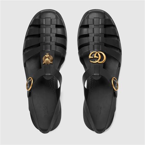 gucci men's rubber sandals|gucci perforated rubber sandals.